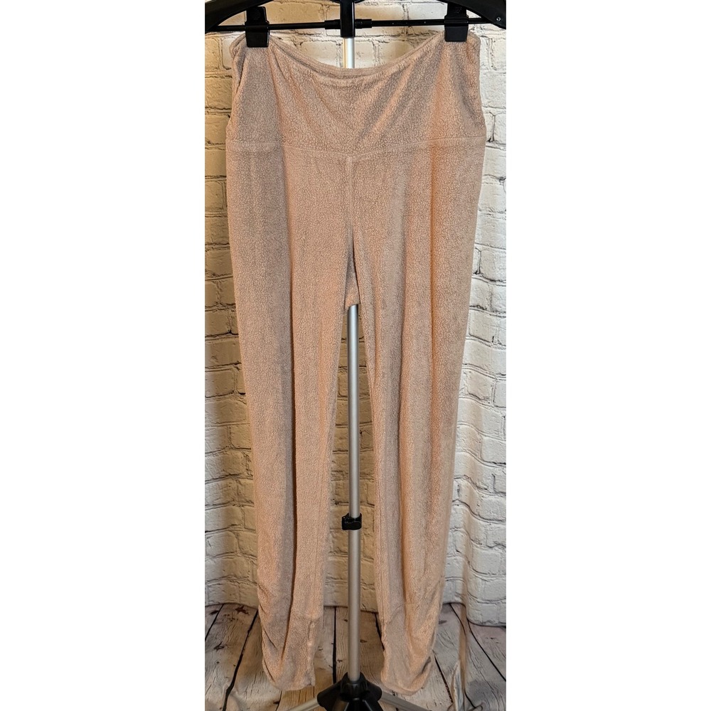 Intimately Free People Tan Ruched Ankle Knit Leggings Lounge Pants Womens Medium